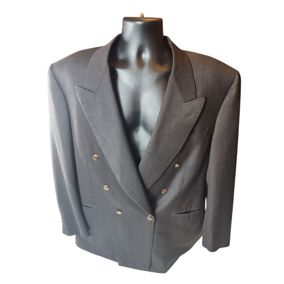 Canali Milano Blazer Jacket 58L US 48L Double Breasted Suit Coat Wool Italy - Picture 7 of 16